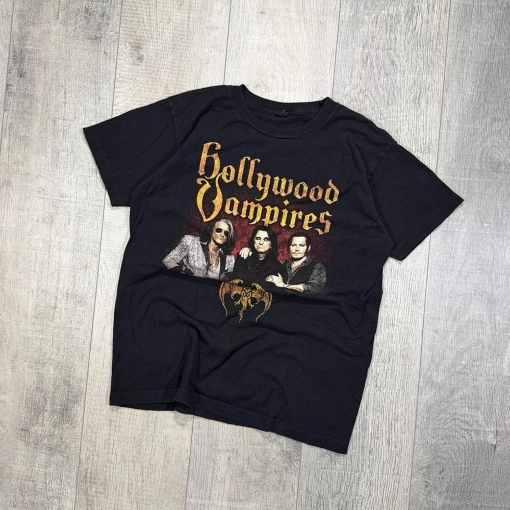 Vintage 2000s style Hollywood vampire 2010s goth emo grunge band t shirt